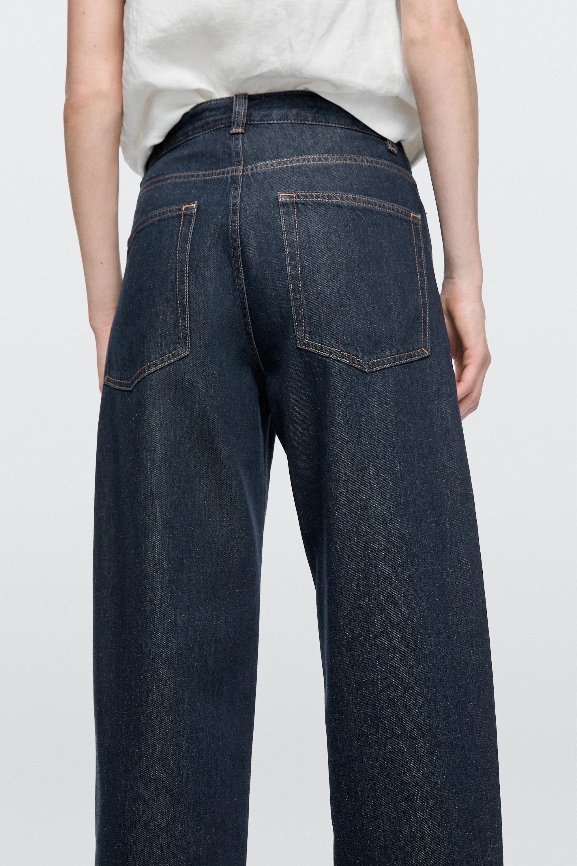 Mid-rise wide-leg cropped jeans